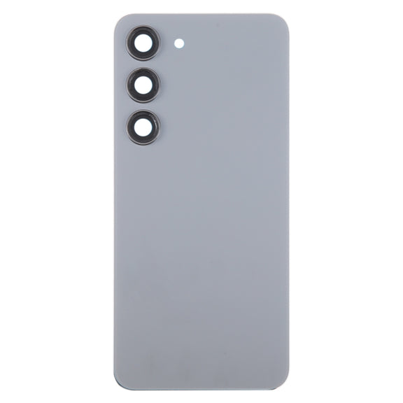 For Samsung Galaxy S23 SM-S911B OEM Glass Battery Back Cover with Camera Lens Cover(Grey)