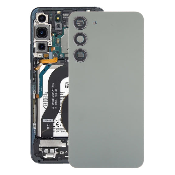 For Samsung Galaxy S23+ SM-S916B OEM Glass Battery Back Cover with Camera Lens Cover(Green)