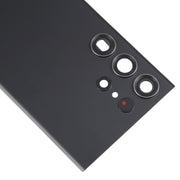 For Samsung Galaxy S23 Ultra SM-S918 Glass Battery Back Cover with Camera Lens Cover(Black)