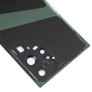 For Samsung Galaxy S23 Ultra SM-S918 Glass Battery Back Cover with Camera Lens Cover(Black)