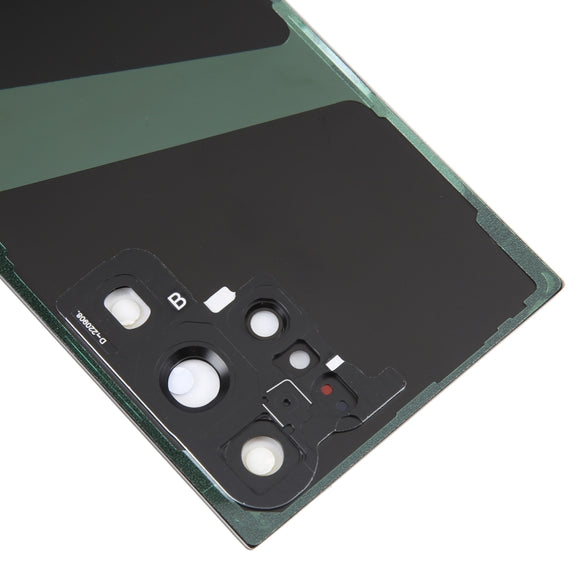 For Samsung Galaxy S23 Ultra SM-S918 Glass Battery Back Cover with Camera Lens Cover(Black)