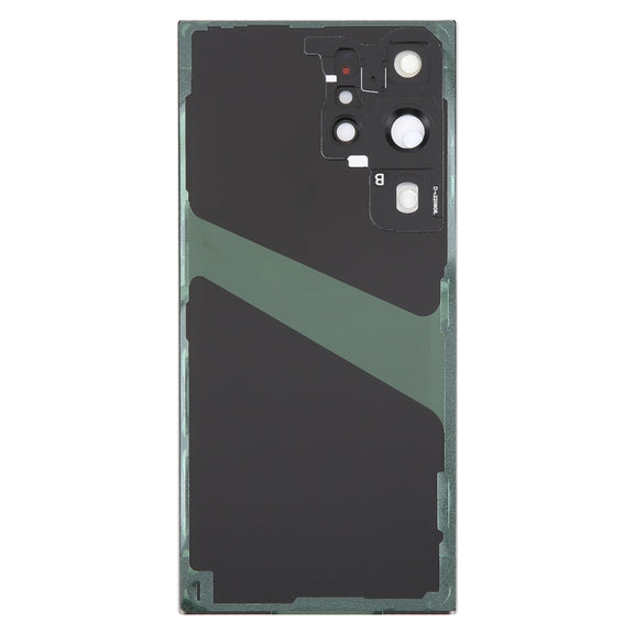 For Samsung Galaxy S23 Ultra SM-S918 Glass Battery Back Cover with Camera Lens Cover(Green)