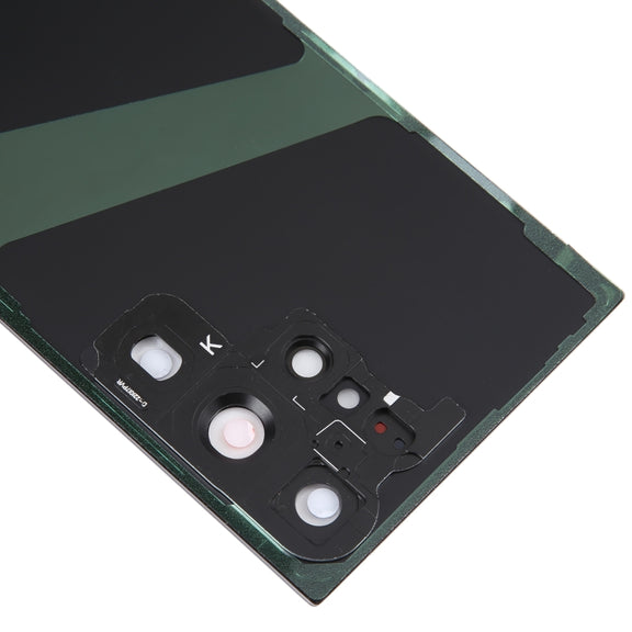 For Samsung Galaxy S23 Ultra SM-S918 Glass Battery Back Cover with Camera Lens Cover(Grey)