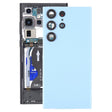 For Samsung Galaxy S23 Ultra SM-S918 Glass Battery Back Cover with Camera Lens Cover(Blue) - free shipping - PMc TechLife - Order now!