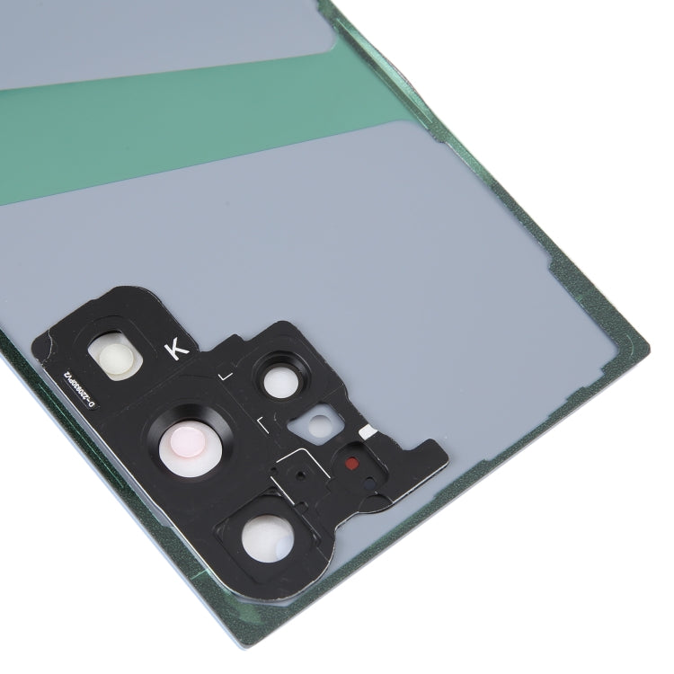 For Samsung Galaxy S23 Ultra SM-S918 Glass Battery Back Cover with Camera Lens Cover(Blue) - free shipping - PMc TechLife - Order now!