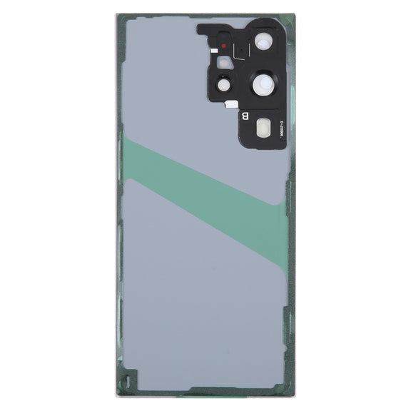 For Samsung Galaxy S23 Ultra SM-S918 Glass Battery Back Cover with Camera Lens Cover(White)