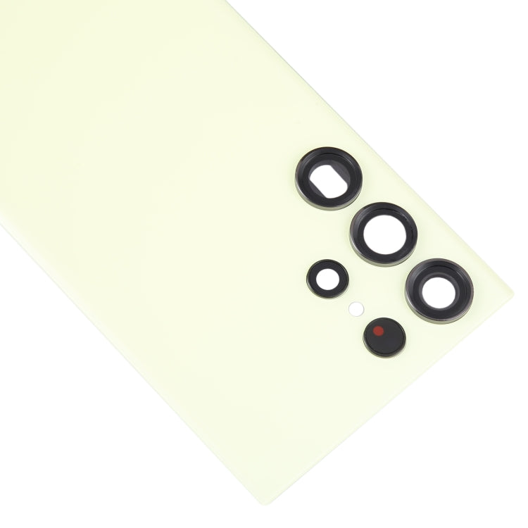 For Samsung Galaxy S23 Ultra SM-S918 Glass Battery Back Cover with Camera Lens Cover(Yellow) - free shipping - PMc TechLife - Order now!