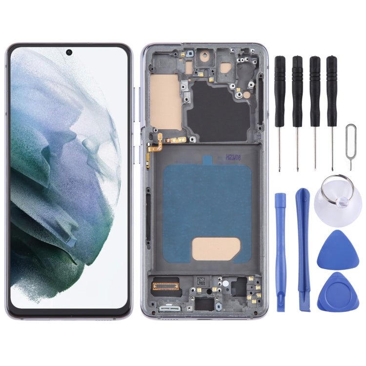 For Samsung Galaxy S21 5G SM-G991 TFT LCD Screen Digitizer Full Assembly with Frame (Grey) - free shipping - PMC Jewellery - Order now!