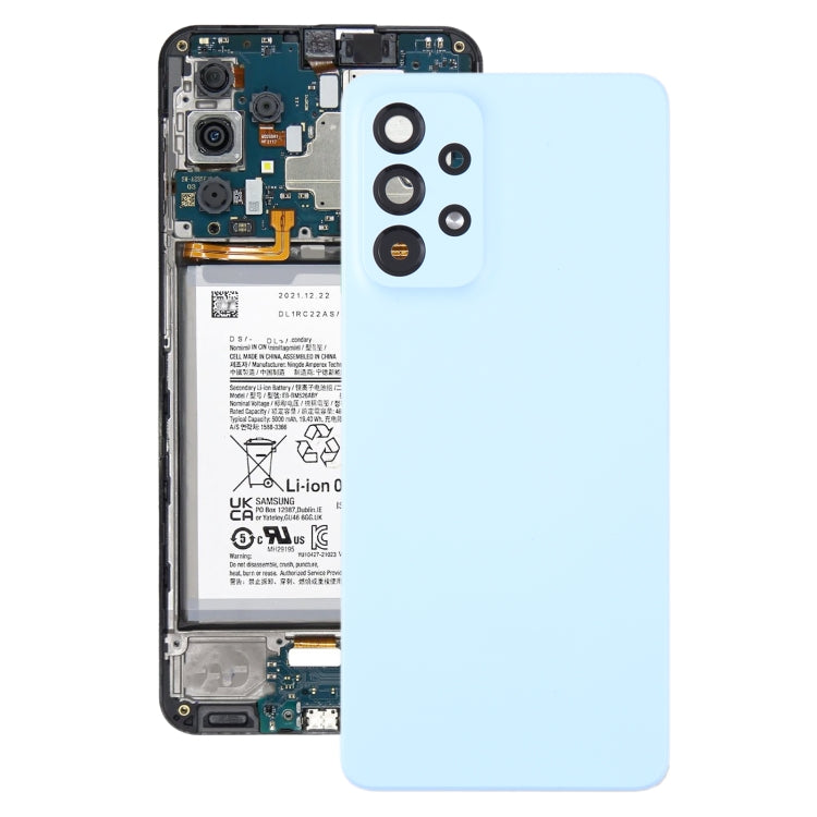 For Samsung Galaxy A53 5G SM-A536B Original Battery Back Cover with Camera Lens Cover(Blue) - free shipping - PMc TechLife - Order now!