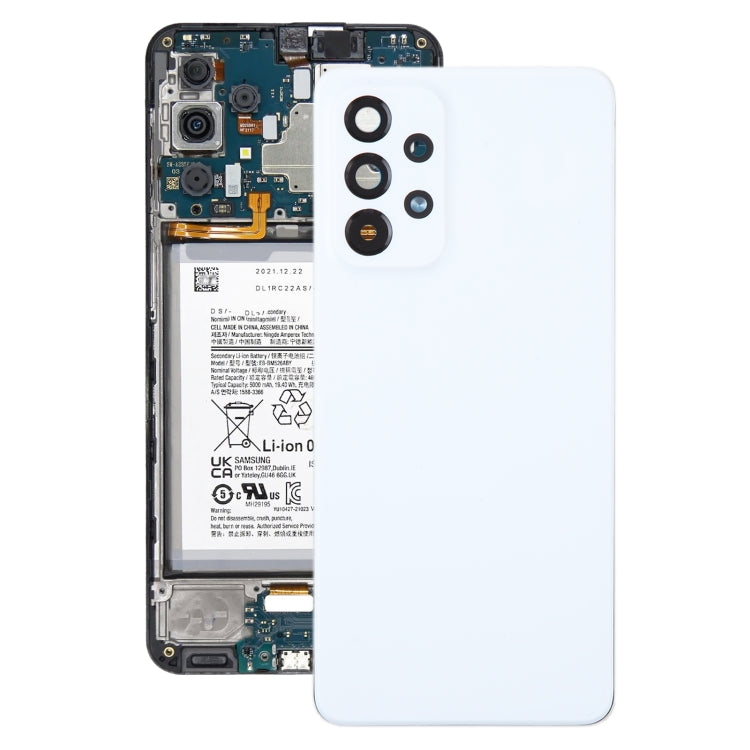 For Samsung Galaxy A53 5G SM-A536B Original Battery Back Cover with Camera Lens Cover(White) - free shipping - PMc TechLife - Order now!