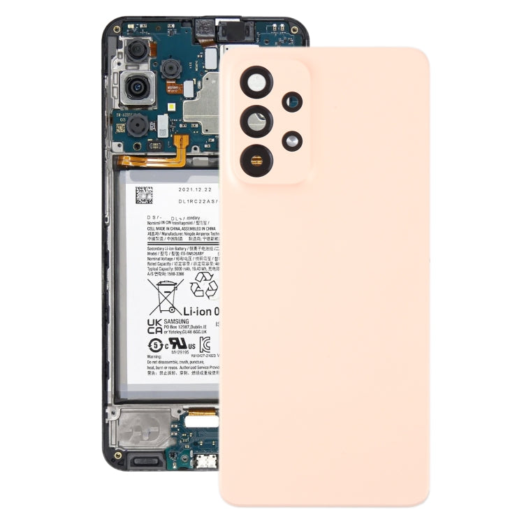 For Samsung Galaxy A33 5G SM-A336B Original Battery Back Cover with Camera Lens Cover(Pink) - free shipping - PMc TechLife - Order now!