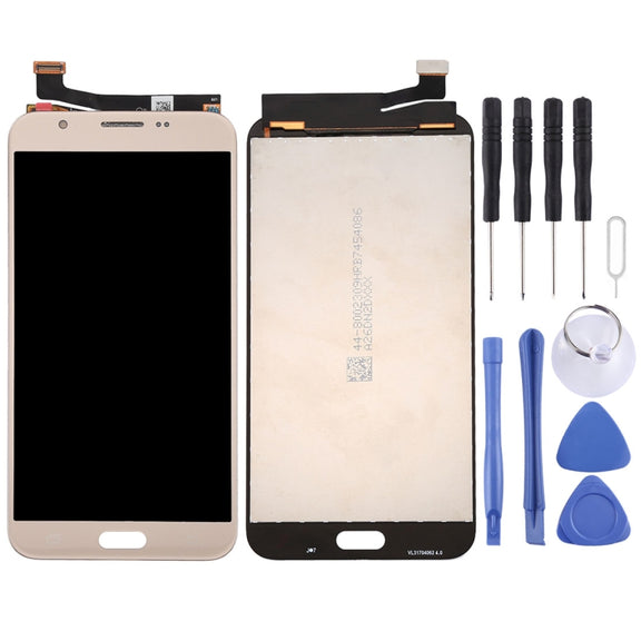 Original LCD Screen + Original Touch Panel for Galaxy J7 V / J7 Perx, J727V, J727P(Gold)