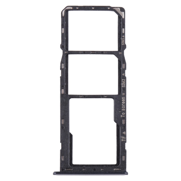 For Samsung Galaxy A22 5G SM-A226B Original SIM Card Tray + SIM Card Tray + Micro SD Card Tray (Black)