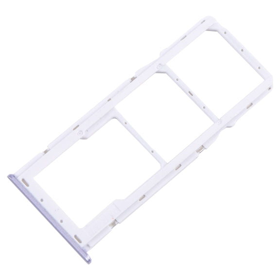 For Samsung Galaxy A22 5G SM-A226B Original SIM Card Tray + SIM Card Tray + Micro SD Card Tray (Purple)