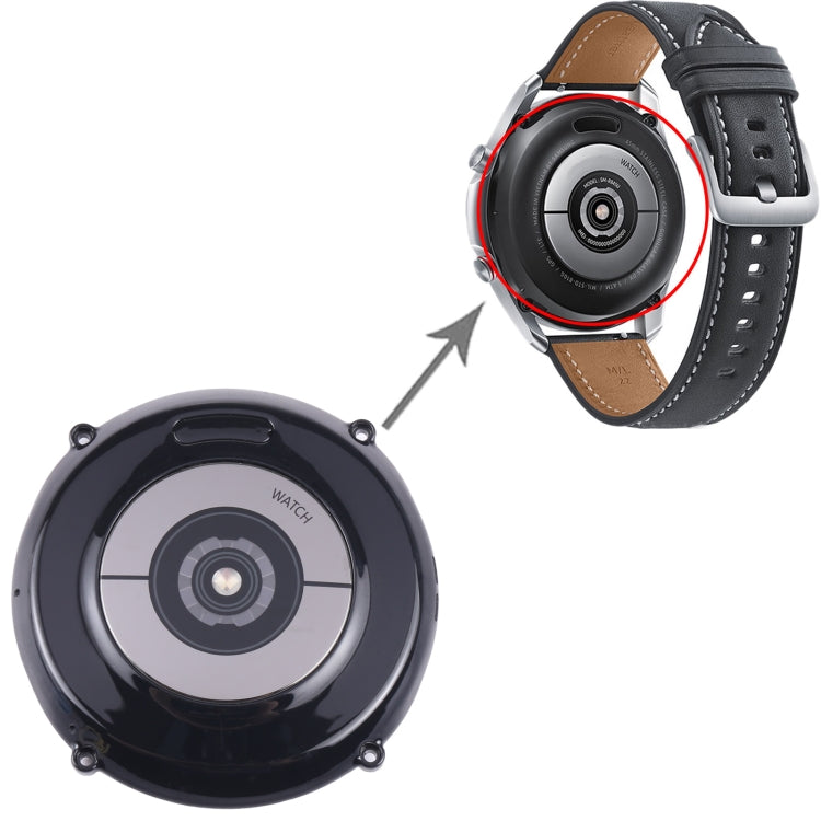 Original Back Cover With Heart Rate Sensor + Wireless Charging Module For Samsung Galaxy Watch 3 45mm SM-R840 (Black)