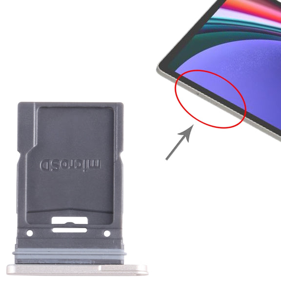 Micro SD Card Tray for Samsung Galaxy Tab S9+ SM-X810 WiFi Edition (Silver)