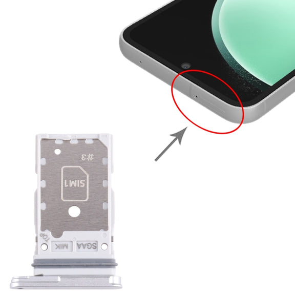 For Samsung Galaxy S23 FE SM-S711B Original SIM + SIM Card Tray (Silver)