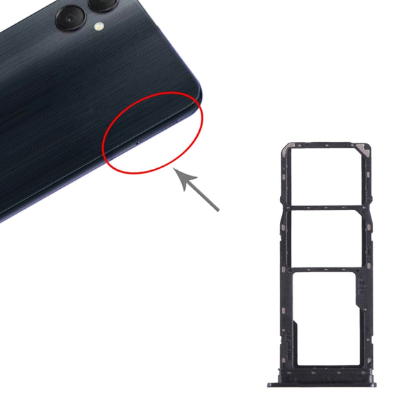 For Samsung Galaxy A05 SM-A055 Original SIM + SIM Card Tray + Micro SD Card Tray (Black)