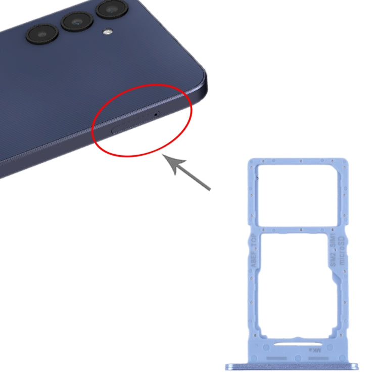 For Samsung Galaxy A25 5G SM-A256B Original SIM Card Tray + SIM Card Tray / Micro SD Card Tray (Blue) - free shipping - PMc TechLife - Order now!
