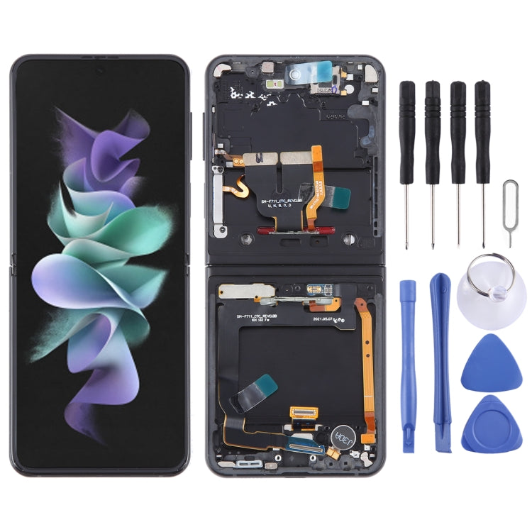 For Samsung Galaxy Z Flip3 SM-F711 Original LCD Screen Digitizer Full Assembly with Frame (Black) - free shipping - PMC TechLife - Order now!