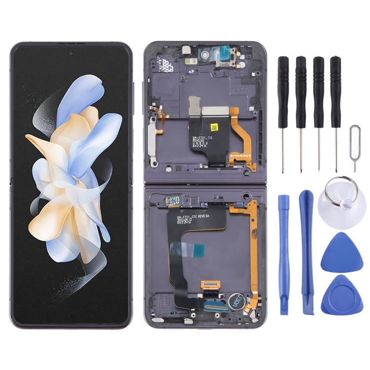 For Samsung Galaxy Z Flip4 SM-F721 Original LCD Screen Digitizer Full Assembly with Frame (Black) - free shipping - PMC TechLife - Order now!