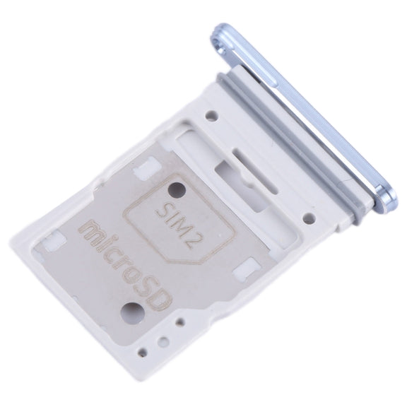 For Samsung Galaxy A55 SM-A556B Original SIM Card Tray + SIM / Micro SD Card Tray (Blue)