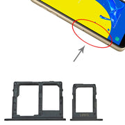 For Samsung Galaxy J6 2018 SM-J600 SIM Card Tray + SIM + Micro SD Card Tray (Black)