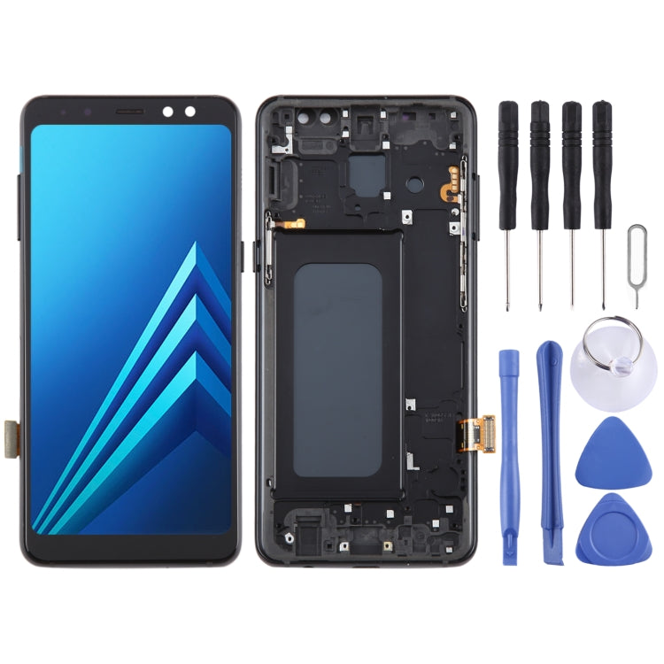 For Samsung Galaxy A8 2018 / A5 2018 SM-A530 Original LCD Screen Digitizer Full Assembly with Frame (Black) - free shipping - PMc TechLife - Order now!