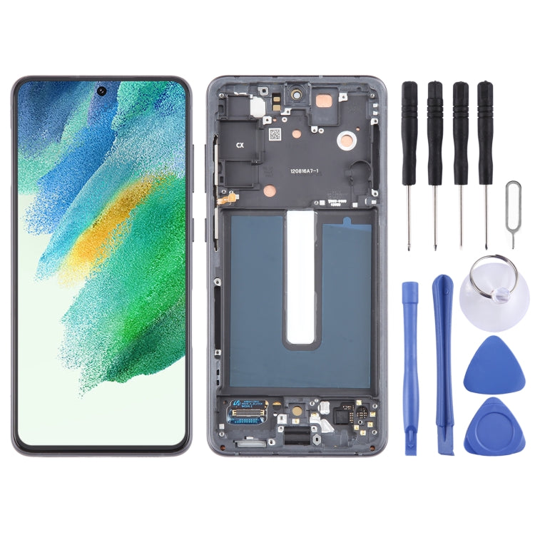 For Samsung Galaxy S21 FE 5G SM-G990B Original LCD Screen Digitizer Full Assembly with Frame (Black) - free shipping - PMc TechLife - Order now!