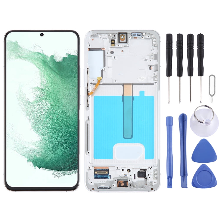 For Samsung Galaxy S22+ 5G SM-S906B Original LCD Screen Digitizer Full Assembly with Frame (White) - free shipping - PMc TechLife - Order now!