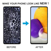 For Samsung Galaxy A72 4G SM-A725 6.43 inch OLED LCD Screen Digitizer Full Assembly with Frame (Blue)
