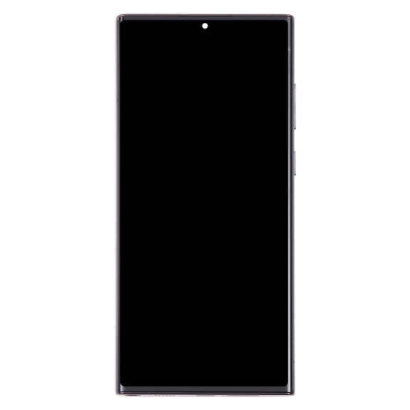 For Samsung Galaxy S22 Ultra 5G SM-S908B Original LCD Screen Digitizer Full Assembly with Frame (Black)
