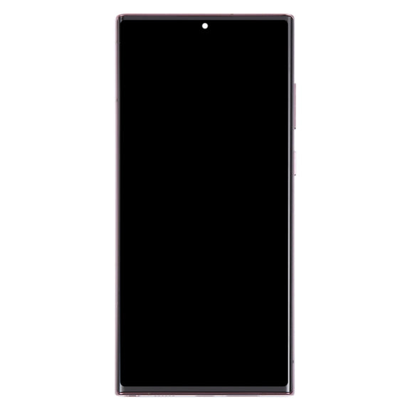 For Samsung Galaxy S22 Ultra 5G SM-S908B Original LCD Screen Digitizer Full Assembly with Frame (Purple)