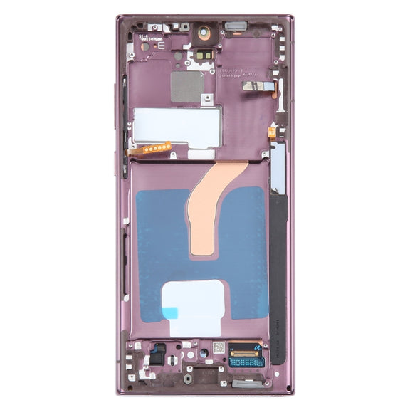 For Samsung Galaxy S22 Ultra 5G SM-S908B Original LCD Screen Digitizer Full Assembly with Frame (Purple)