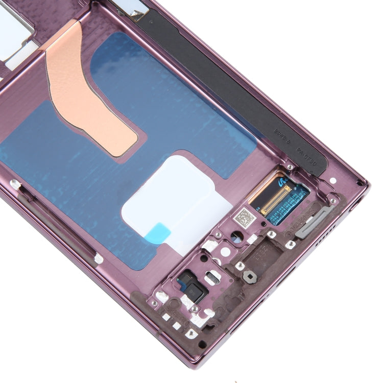 For Samsung Galaxy S22 Ultra 5G SM-S908B Original LCD Screen Digitizer Full Assembly with Frame (Purple)