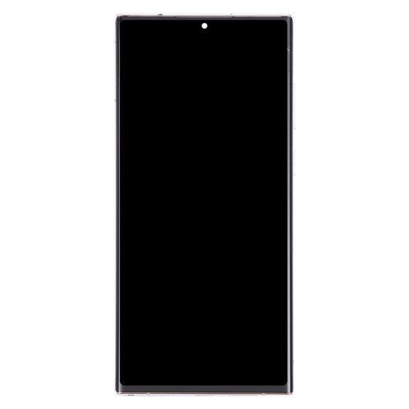 For Samsung Galaxy S22 Ultra 5G SM-S908B Original LCD Screen Digitizer Full Assembly with Frame (White)