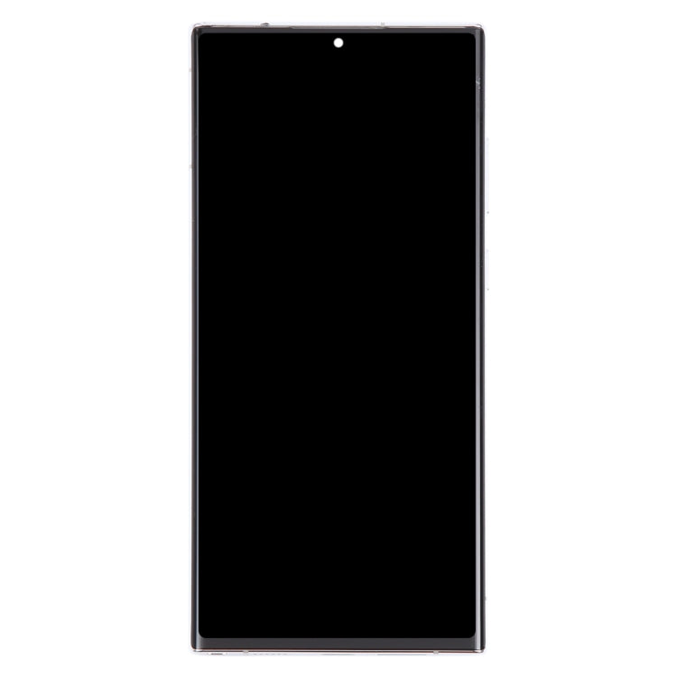 For Samsung Galaxy S22 Ultra 5G SM-S908B Original LCD Screen Digitizer Full Assembly with Frame (White)