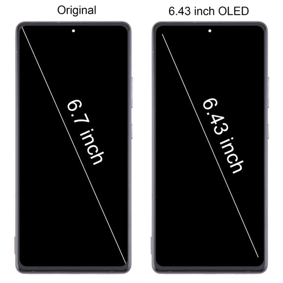 For Samsung Galaxy A71 5G SM-A716B 6.43 inch OLED LCD Screen Digitizer Full Assembly with Frame (Black)