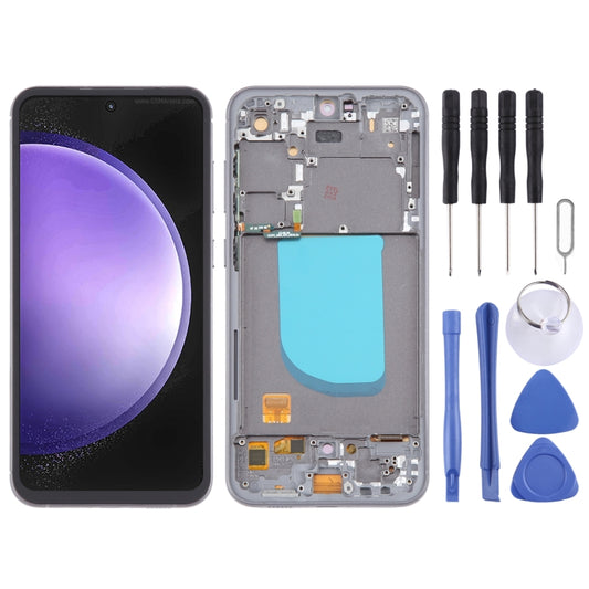 For Samsung Galaxy S23 FE SM-S711B 6.43 inch OLED LCD Screen Digitizer Full Assembly with Frame (Black) - free shipping - PMC Jewellery - Order now!