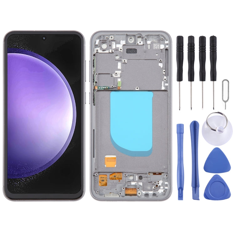 For Samsung Galaxy S23 FE SM-S711B TFT LCD Screen Digitizer Full Assembly with Frame, Not Supporting Fingerprint Identification (Grey) - free shipping - PMc TechLife - Order now!