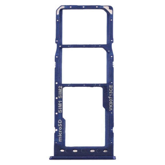 For Galaxy A10 SIM Card Tray + SIM Card Tray + Micro SD Card Tray (Blue)