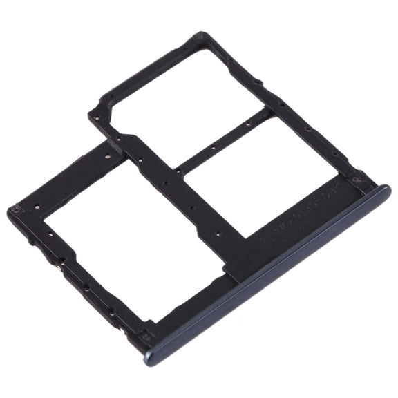 For Galaxy A40 SIM Card Tray + SIM Card Tray + Micro SD Card Tray (Black)