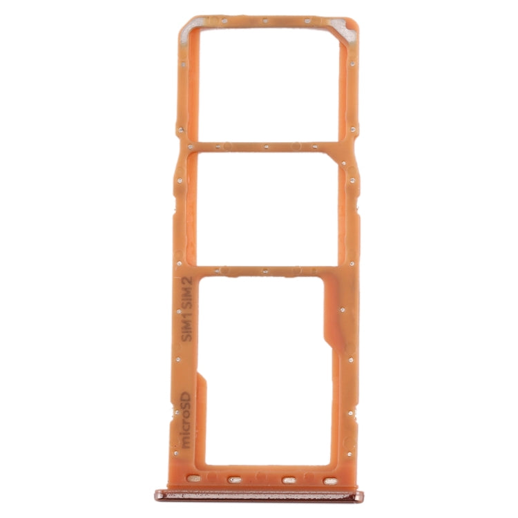 For Galaxy A20 A30 A50 SIM Card Tray + SIM Card Tray + Micro SD Card Tray (Orange)