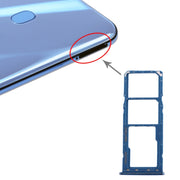For Galaxy A20 A30 A50 SIM Card Tray + SIM Card Tray + Micro SD Card Tray (Blue)