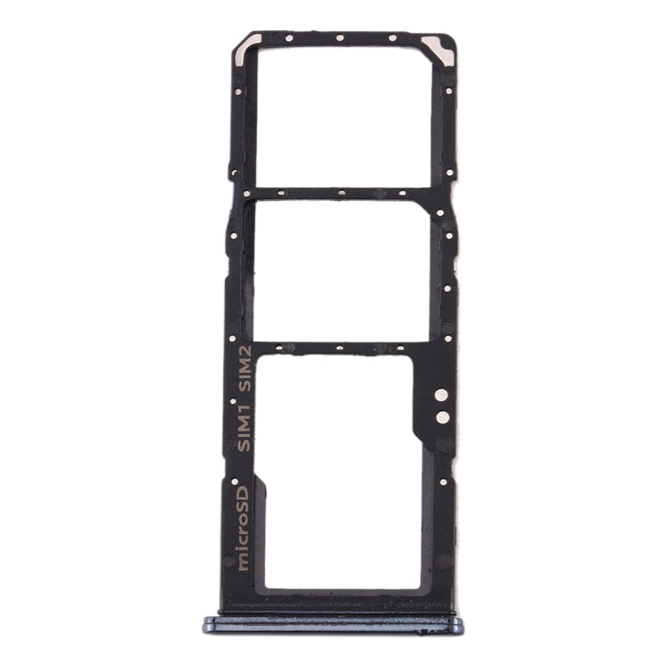 For Galaxy A70 SIM Card Tray + SIM Card Tray + Micro SD Card Tray (Black)