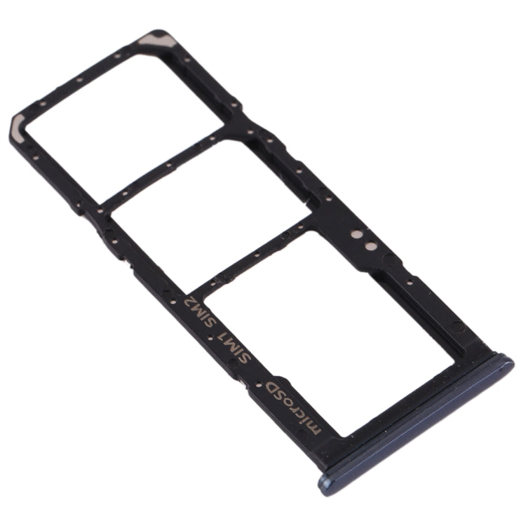 For Galaxy A70 SIM Card Tray + SIM Card Tray + Micro SD Card Tray (Black)