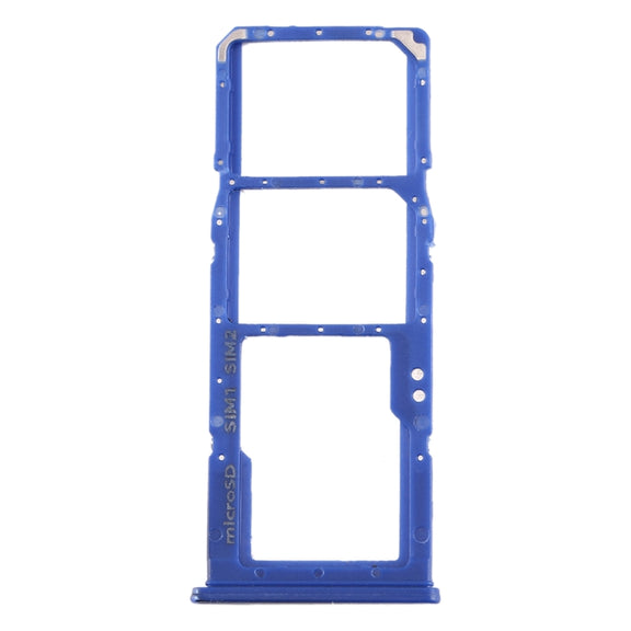 For Galaxy A70 SIM Card Tray + SIM Card Tray + Micro SD Card Tray (Blue)