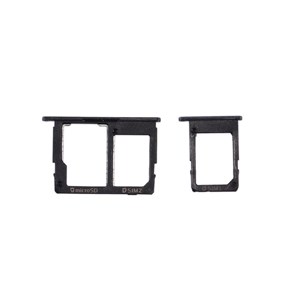 For Galaxy J5 Prime / G570 & J7 Prime / G610 SIM Card Tray + Micro SD & SIM Card Tray (Black)