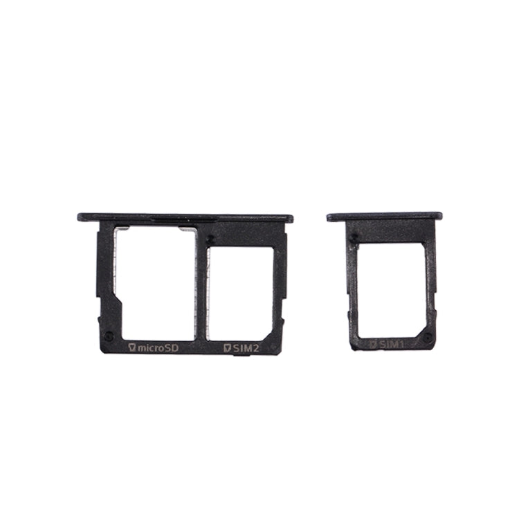 For Galaxy J5 Prime / G570 & J7 Prime / G610 SIM Card Tray + Micro SD & SIM Card Tray (Black)