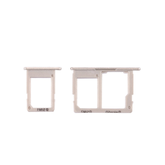 For Galaxy J5 Prime / G570 & J7 Prime / G610 SIM Card Tray + Micro SD & SIM Card Tray (Gold)